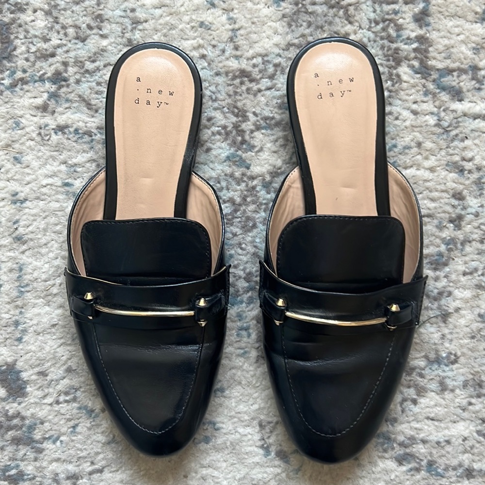 Black Mules/loafers